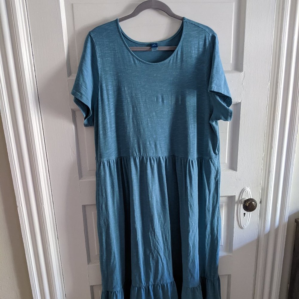 Old Navy Tiered Midi T-Shirt Dress